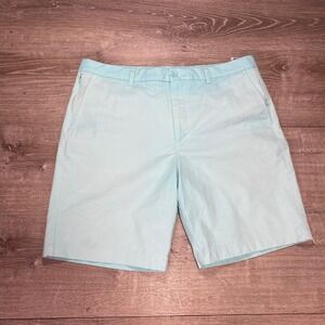 Vineyard Vines Shorts Mens 34 Light Aqua On-The-Go OTG Chino Golf Casual Stretch